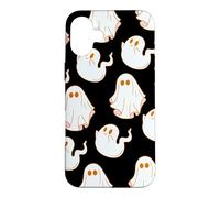 Custodia per iPhone 16 Plus Cute Spooky Ghost Pastel Goth Retro Groovy Halloween Black