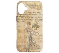 Custodia per iPhone 16 Plus Cute Vintage Wild Flower Motif Antique Fairycore Aesthetic