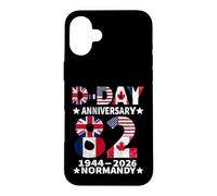 Custodia per iPhone 16 Plus D-day 2026 82nd Anniversary Normandy D-Day Omaha Beach 1944