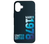 Custodia per iPhone 16 Plus Da marzo 1978 Anno 1978 Retro 1978 Vintage Edizione 1978