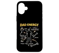 Custodia per iPhone 16 Plus Dad Energy Funny Science - Fisica Lavagna Umorismo