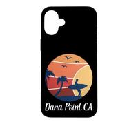 Custodia per iPhone 16 Plus Dana Point California Surfing Surfer Vintage Tramonto Retro CA
