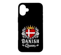 Custodia per iPhone 16 Plus Danish Queen Denmark Flag Proud Danish Woman