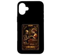 Custodia per iPhone 16 Plus Darkness Skeleton Nail Boss The Nail Techs Life Tarocchi Carta