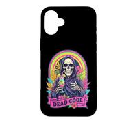 Custodia per iPhone 16 Plus Dead Cool Tristo Mietitore Scheletro Summerween Beach Cocktail