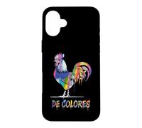 Custodia per iPhone 16 Plus DeColores Cursillo Rainbow Rooster Cattolico