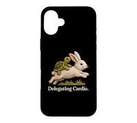 Custodia per iPhone 16 Plus Delegando Cardio Divertente Turtle Bunny Cottagecore
