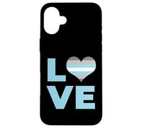 Custodia per iPhone 16 Plus Demiboy Pride Bandiera Amore Demiboy Bandiera