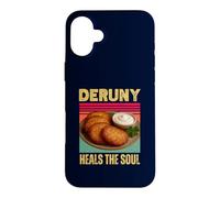 Custodia per iPhone 16 Plus Deruny guarisce l'anima divertente frittella di patate ucraino cibo