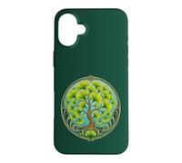 Custodia per iPhone 16 Plus Design botanico con albero di ginkgo biloba in stile Liberty