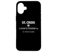 Custodia per iPhone 16 Plus Design di viaggio coordinato St Croix USVI