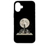 Custodia per iPhone 16 Plus Design minimalista della strategia del re degli scacchi | Cool Chessboard