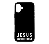 Custodia per iPhone 16 Plus Deuteronomio 6:4 6 4 Fede Dio Gesù Cristiano Dio Israele