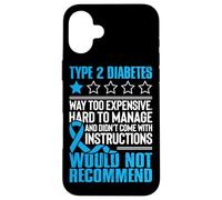 Custodia per iPhone 16 Plus Diabete di tipo 2 troppo costoso difficile da gestire e non lo ha fatto