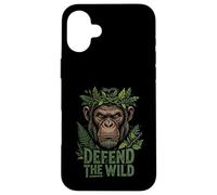Custodia per iPhone 16 Plus Difendi la natura della conservazione della fauna selvatica dello scimpanzé selvatico