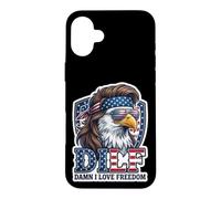 Custodia per iPhone 16 Plus DILF Damn I Love Freedom Eagle Funny Patriotic 4 luglio