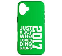 Custodia per iPhone 16 Plus DINO 2017 JUST A BOY WHO LOVES DINOSAURIER 9 Compleanno