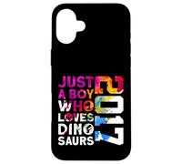 Custodia per iPhone 16 Plus DINO 2017 JUST A BOY WHO LOVES DINOSAURIER 9 Compleanno