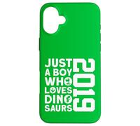 Custodia per iPhone 16 Plus DINO 2019 JUST A BOY WHO LOVES DINOSAURIER 7 Compleanno