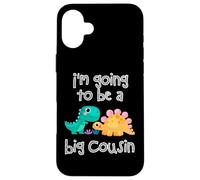 Custodia per iPhone 16 Plus Dinosaur Lovers I'm Going To Be A Big Cousin Crew Ragazze Ragazzi
