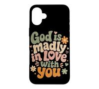 Custodia per iPhone 16 Plus Dio è follemente innamorato di te Fede cristiana Inspirational
