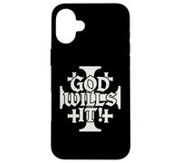 Custodia per iPhone 16 Plus DIO LO VUOLE! - DEUS VULT - CROCE DI GERUSALEMME
