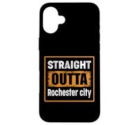 Custodia per iPhone 16 Plus Direttamente fuori Rochester città New York USA Vintage Humor