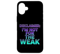 Custodia per iPhone 16 Plus Disclaimer I'm Not For The Deak Retro Synthwave Design