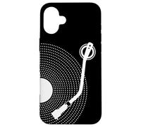 Custodia per iPhone 16 Plus Disco in vinile divertente, design retrò, platino DJ, pop