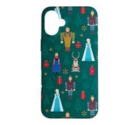 Custodia per iPhone 16 Plus Disney Frozen Holiday Nutcrackers Scandinavian Christmas
