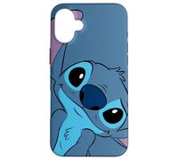 Custodia per iPhone 16 Plus Disney Lilo and Stitch Cute Stitch Face Slate Gray