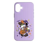 Custodia per iPhone 16 Plus Disney Minnie Mouse Halloween Witch Trick-or-Treat Icons