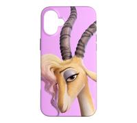 Custodia per iPhone 16 Plus Disney Zootopia 2 Gazelle Pop Star Big Face Purple-Pink