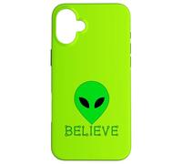 Custodia per iPhone 16 Plus DIVERTENTE ALIENO PICCOLO UOMO VERDE CREDERE