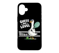 Custodia per iPhone 16 Plus Divertente Anatra Da Padel Indovina Il Mio Livello Livello