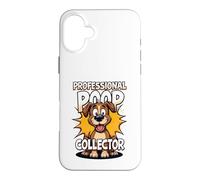 Custodia per iPhone 16 Plus Divertente dog walker professionale, collezionista di cacca, mamma e papà