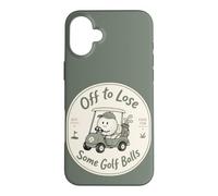 Custodia per iPhone 16 Plus Divertente golf cart golfista Fore Fun alcune palline da golf