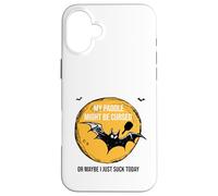 Custodia per iPhone 16 Plus Divertente Halloween Pickleball La mia pagaia potrebbe essere maledetta