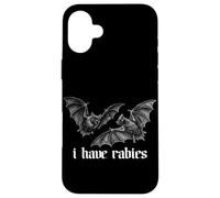 Custodia per iPhone 16 Plus Divertente I Have Rabbia Bat Meme Sarcastico Umorismo Oscuro Amante dei pipistrelli