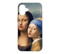Custodia per iPhone 16 Plus Divertente Monna Lisa Selfie Donne Arte Ragazze Potere