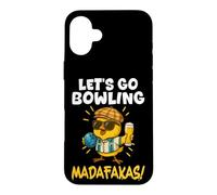 Custodia per iPhone 16 Plus Divertente outfit da bowling per la squadra di bowling