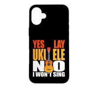 Custodia per iPhone 16 Plus Divertente Ukulele Giocatore Detto Giocare Ukulelef Won Sing