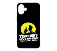 Custodia per iPhone 16 Plus Divertente Zombie Insegnante Halloween Insegnanti Amore Cervello