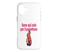 Custodia per iPhone 16 Plus Divertenti Frasi Natale Panettone Amanti Dolce