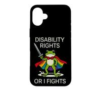 Custodia per iPhone 16 Plus Divertenti lotte per i diritti dei disabili dicendo sarcastico