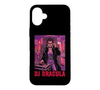 Custodia per iPhone 16 Plus DJ Dracula Vampire Disc Jockey Giradischi Vinili Spaventoso Donna