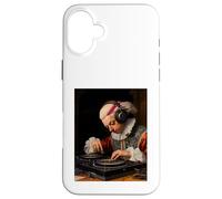 Custodia per iPhone 16 Plus DJ Mozart - Classical Music Meets Turntable | Funny DJ Music