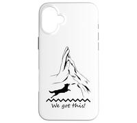 Custodia per iPhone 16 Plus Dog Dock Immersione zampa e mano Amore Cane Salto Nuoto