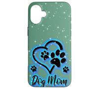 Custodia per iPhone 16 Plus Dog Mom Cute Dog Paw Print Puppy Breeds Rainbow