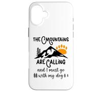 Custodia per iPhone 16 Plus Dog Mountains are Calling I Must Go Hiking Dogs Take a Hike